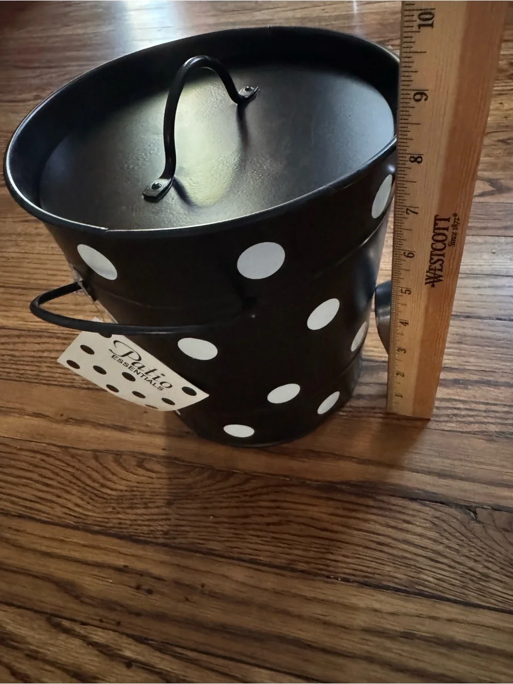 Polka Dot Ice Bucket with Silver Scoop - Home Dining
